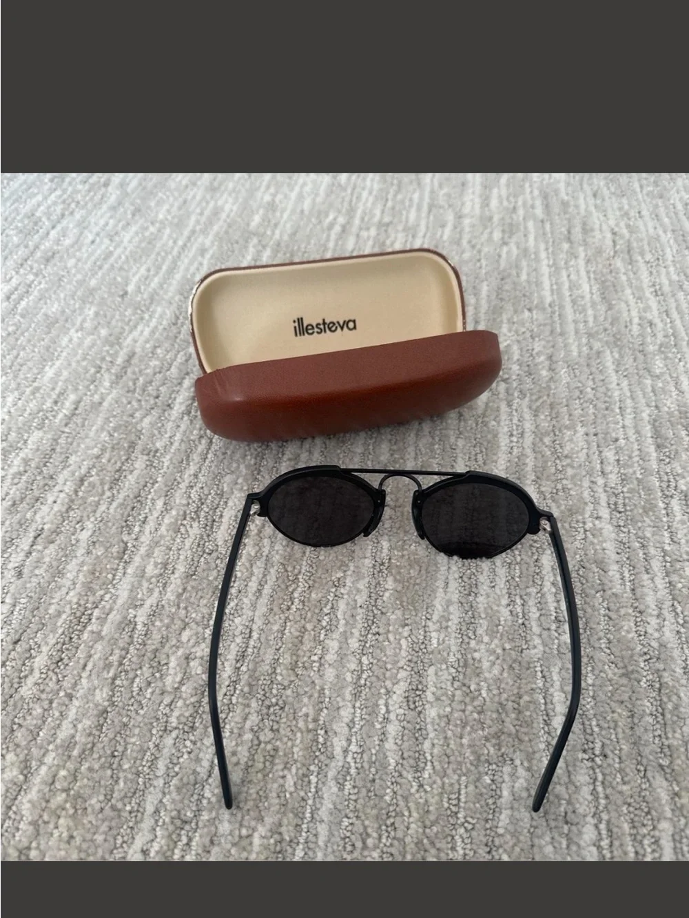 Illesteva Milan 2 Matte Black Aviator Sunglasses